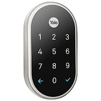Serrure intelligente Wi-Fi Nest de Google x Yale - Nickel satiné