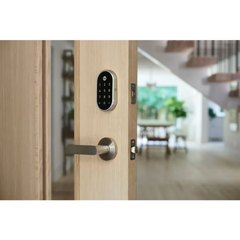 Serrure intelligente Wi-Fi Nest de Google x Yale - Nickel satiné