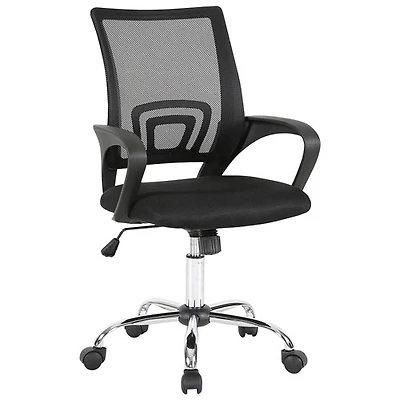 Fauteuil de bureau ergonomique à dossier mi-hauteur en maille de TygerClaw (BBTYFC221030) - Noir