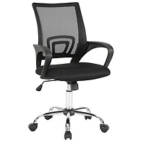 Fauteuil de bureau ergonomique à dossier mi-hauteur en maille de TygerClaw (BBTYFC221030) - Noir