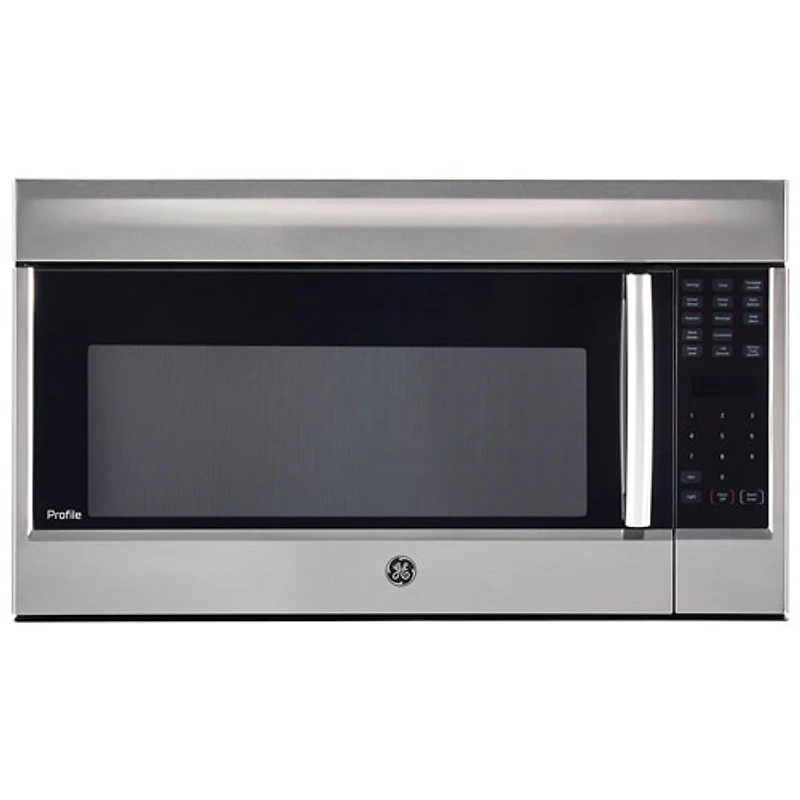 Four à micro-ondes à convection/hotte intégrée Profile de GE - -1,8 pi³ - Inox - BO - Parfait état