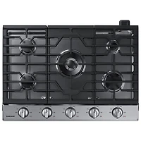 Surface de cuisson au gaz à 5 brûleurs 30 po de Samsung (NA30K6550TS/AA) - Inox - BO - Parfait état