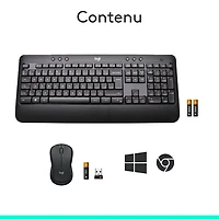 Logitech MK540 Wireless Optical Keyboard & Mouse Combo - French