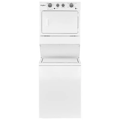 Duo laveuse électrique de 4 pi³ et sécheuse de 5,9 pi³ de Whirlpool (YWET4027HW) - Blanc