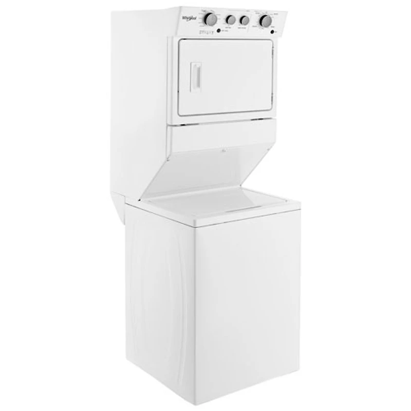 Duo laveuse électrique de 4 pi³ et sécheuse de 5,9 pi³ de Whirlpool (YWET4027HW) - Blanc