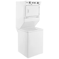 Duo laveuse électrique de 4 pi³ et sécheuse de 5,9 pi³ de Whirlpool (YWET4027HW) - Blanc