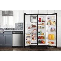 Amana 33" 21.4 Cu. Ft. Side-By-Side Refrigerator (ASI2175GRS) - Black-On-Stainless Steel