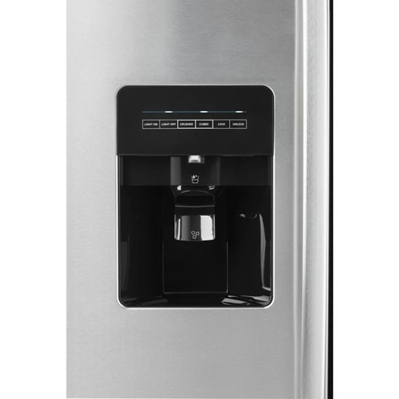 Amana 33" 21.4 Cu. Ft. Side-By-Side Refrigerator (ASI2175GRS) - Black-On-Stainless Steel