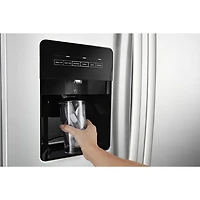 Amana 33" 21.4 Cu. Ft. Side-By-Side Refrigerator (ASI2175GRS) - Black-On-Stainless Steel