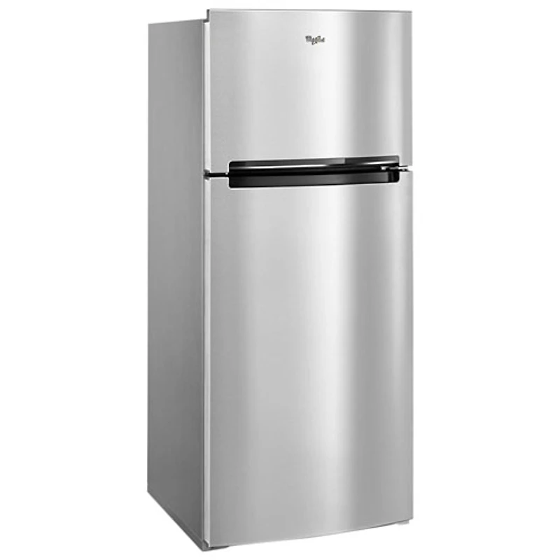 Réfrigérateur congélateur supérieur 17,6 pi³ 28 po, éclairage DEL de Whirlpool (WRT518SZFM) - Inox