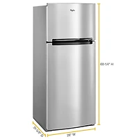 Whirlpool 28" 17.6 Cu. Ft. Top Freezer Refrigerator with LED Lighting (WRT518SZFM) - Stainless Steel