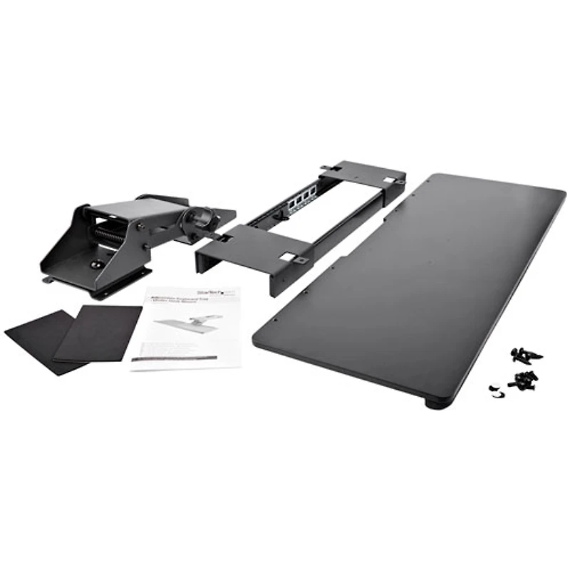 Plateau de clavier ajustable pour dessous de bureau de 26,4 po (largeur) de StarTech - Noir