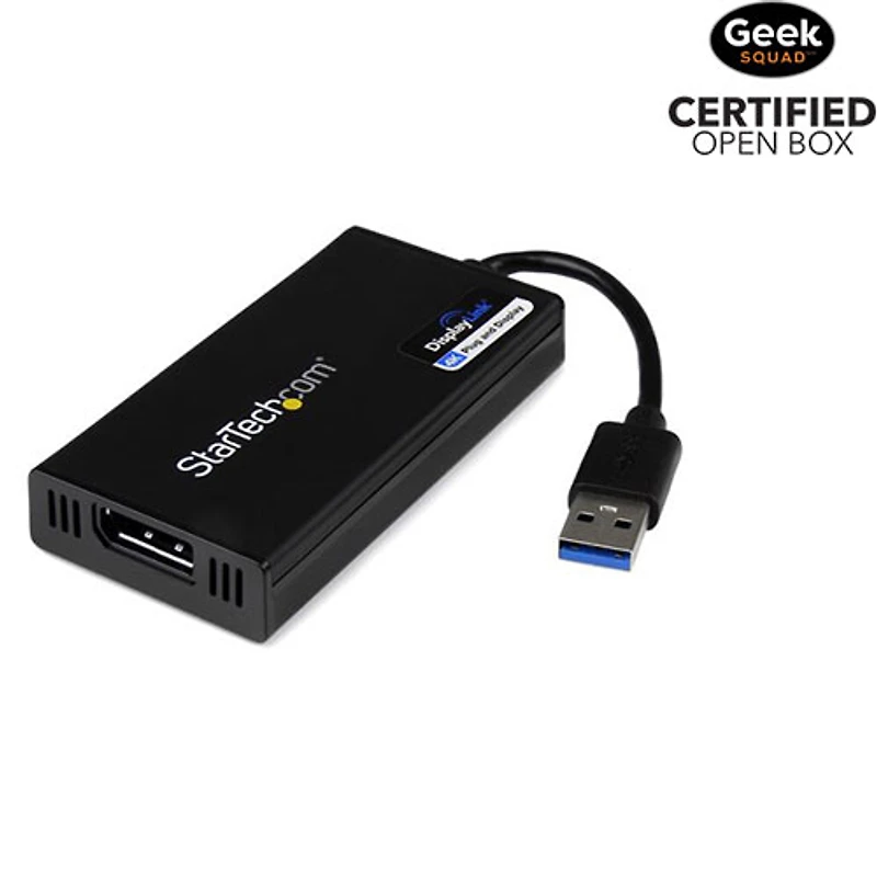 Boîte ouverte - Adaptateur vidéo USB 3.0 à DisplayPort 4K de Startech pour moniteur externe (USB32DP4K)