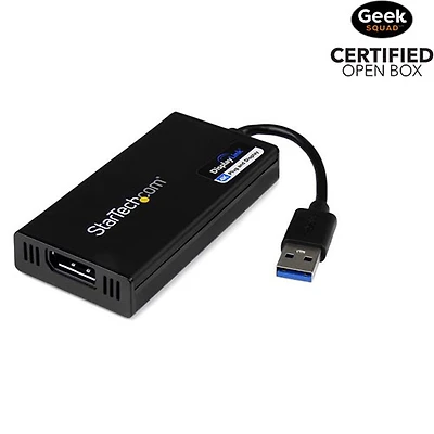 Boîte ouverte - Adaptateur vidéo USB 3.0 à DisplayPort 4K de Startech pour moniteur externe (USB32DP4K)