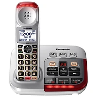 Téléphone sans fil DECT 6.0 à 1 combiné de Panasonic (KXTGM490S) - Argenté