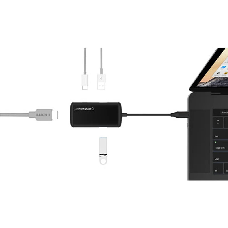 Concentrateur USB-C EVRI avec Power Delivery d'OneAdaptr