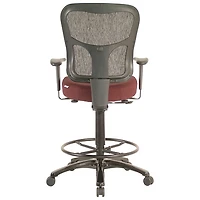 Chaise à dessin ergonomique en tissu à dossier mi-hauteur Tempur-Pedic de Temp By Raynor - Bourgogne