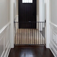 Barrière de sécurité extensible fixée par ferrures de Bily - Bronze