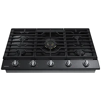 Surface de cuisson au gaz de 36 po à 5 brûleurs de Samsung (NA36N7755TG/AA) - Acier inoxydable