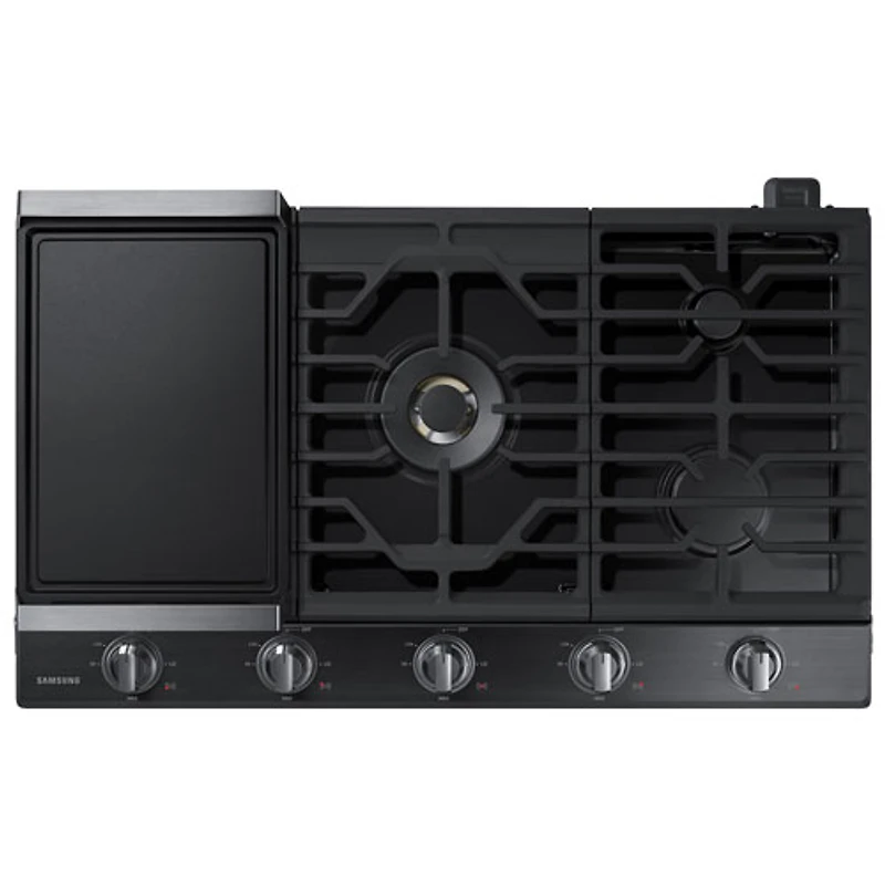 Surface de cuisson au gaz de 36 po à 5 brûleurs de Samsung (NA36N7755TG/AA) - Acier inoxydable