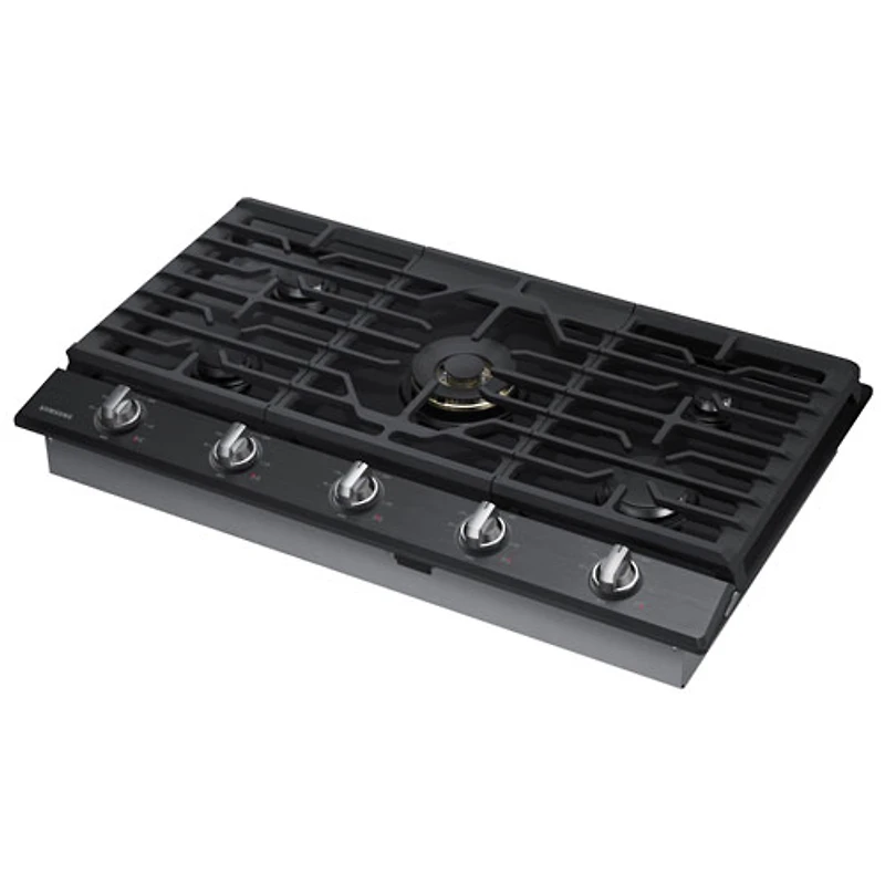 Surface de cuisson au gaz de 36 po à 5 brûleurs de Samsung (NA36N7755TG/AA) - Acier inoxydable