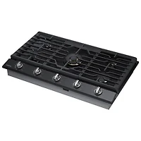 Surface de cuisson au gaz de 36 po à 5 brûleurs de Samsung (NA36N7755TG/AA) - Acier inoxydable