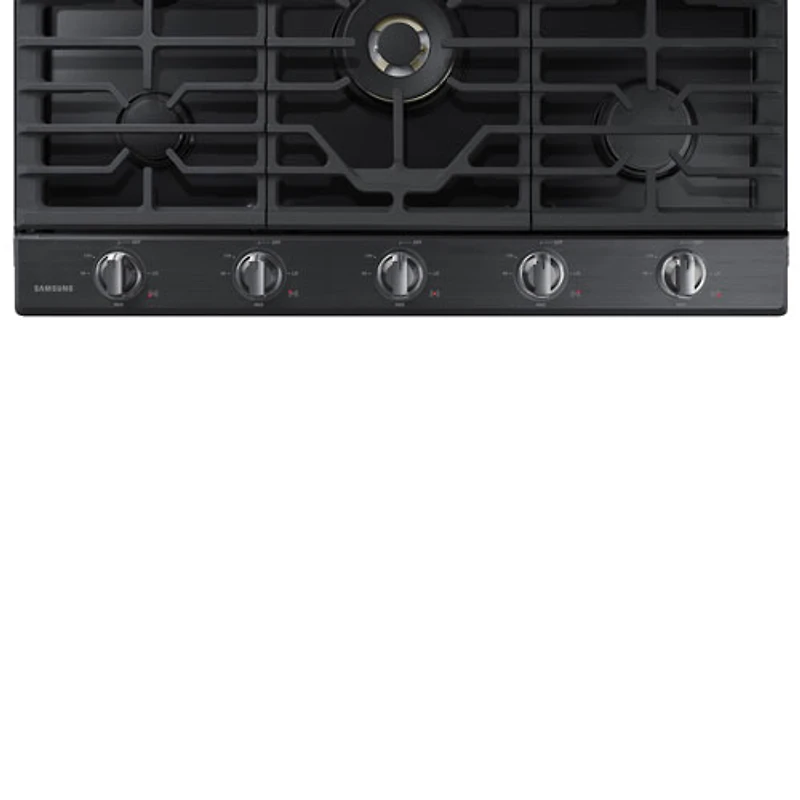 Surface de cuisson au gaz de 36 po à 5 brûleurs de Samsung (NA36N7755TG/AA) - Acier inoxydable