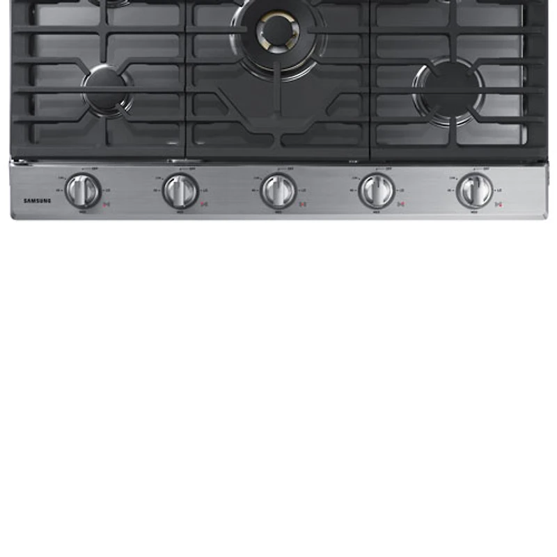 Surface de cuisson au gaz de 36 po à 5 brûleurs de Samsung (NA36N7755TS/AA) - Acier inoxydable