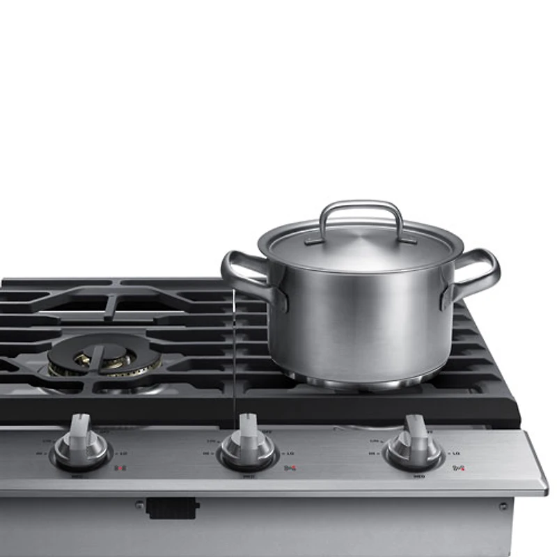 Surface de cuisson au gaz de 36 po à 5 brûleurs de Samsung (NA36N7755TS/AA) - Acier inoxydable