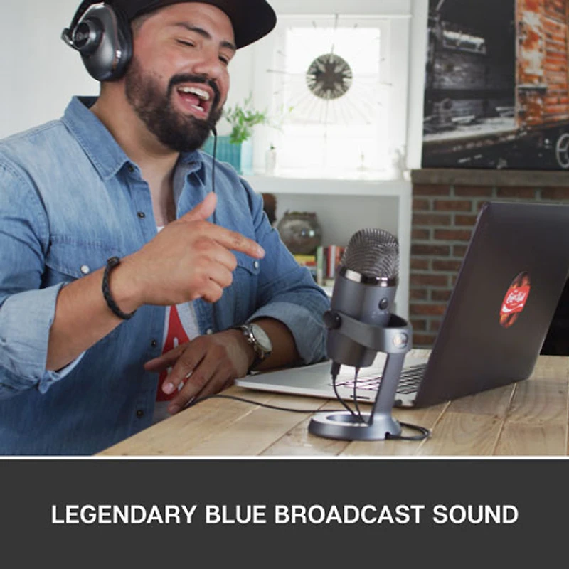 Microphone nano USB Yeti de Blue Microphones - Gris