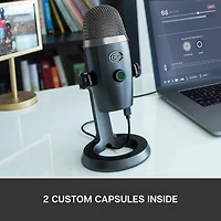 Microphone nano USB Yeti de Blue Microphones - Gris