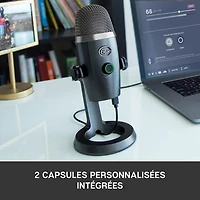 Microphone nano USB Yeti de Blue Microphones - Gris