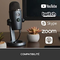 Microphone nano USB Yeti de Blue Microphones - Gris