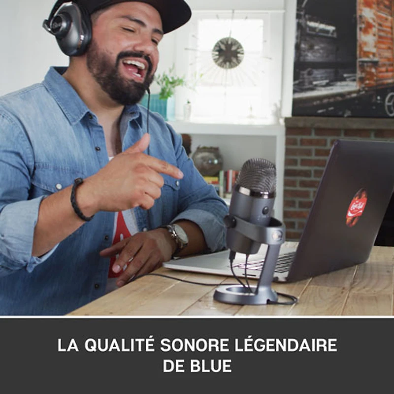 Microphone nano USB Yeti de Blue Microphones - Gris