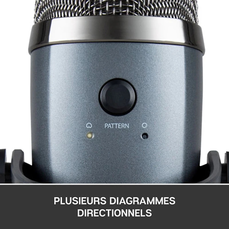 Microphone nano USB Yeti de Blue Microphones - Gris