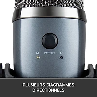 Microphone nano USB Yeti de Blue Microphones - Gris