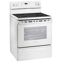 Cuisinière électrique 5 pi³ 30 po d'Insignia (NS-RNE4BMWH9-C)-Blanc sur blanc - Exclusivité Best Buy