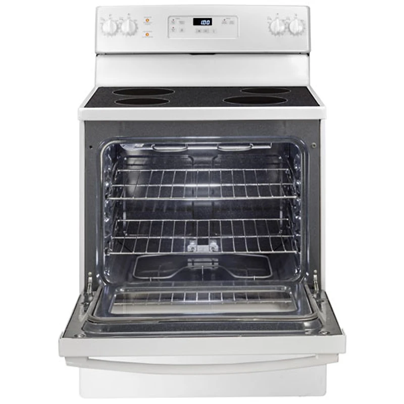 Cuisinière électrique 5 pi³ 30 po d'Insignia (NS-RNE4BMWH9-C)-Blanc sur blanc - Exclusivité Best Buy