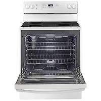 Cuisinière électrique 5 pi³ 30 po d'Insignia (NS-RNE4BMWH9-C)-Blanc sur blanc - Exclusivité Best Buy