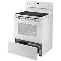 Cuisinière électrique 5 pi³ 30 po d'Insignia (NS-RNE4BMWH9-C)-Blanc sur blanc - Exclusivité Best Buy