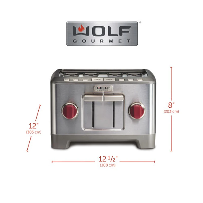 Grille-pain Gourmet de Wolf - 4 tranches - Acier inoxydable