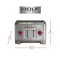 Grille-pain Gourmet de Wolf - 4 tranches - Acier inoxydable