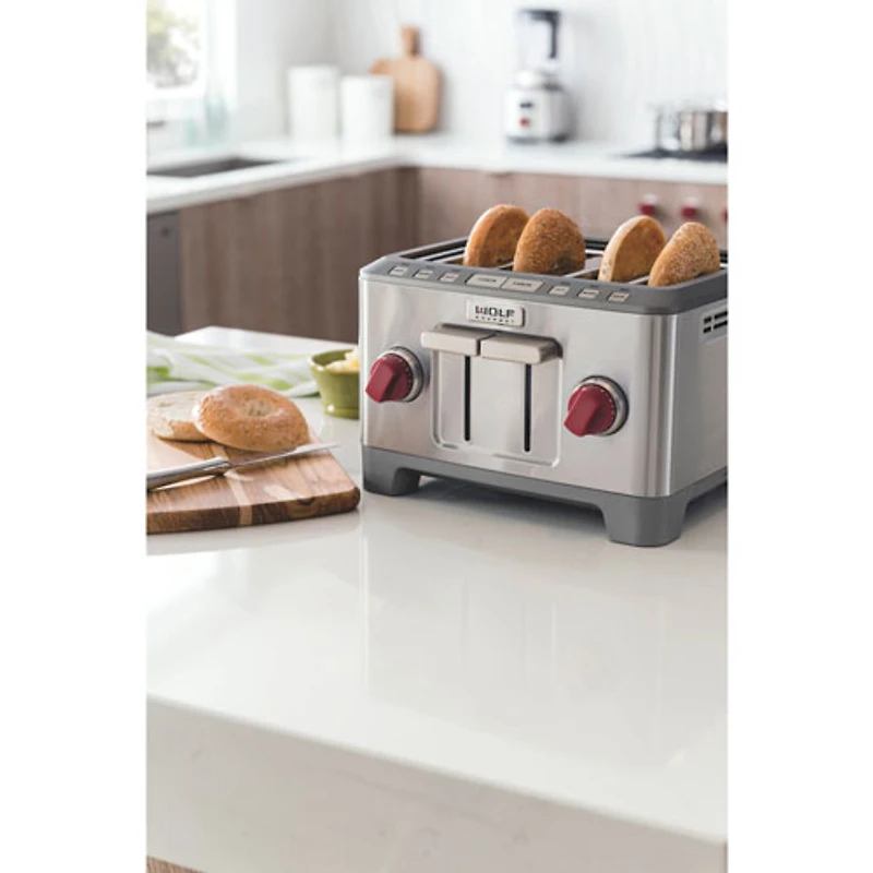 Grille-pain Gourmet de Wolf - 4 tranches - Acier inoxydable