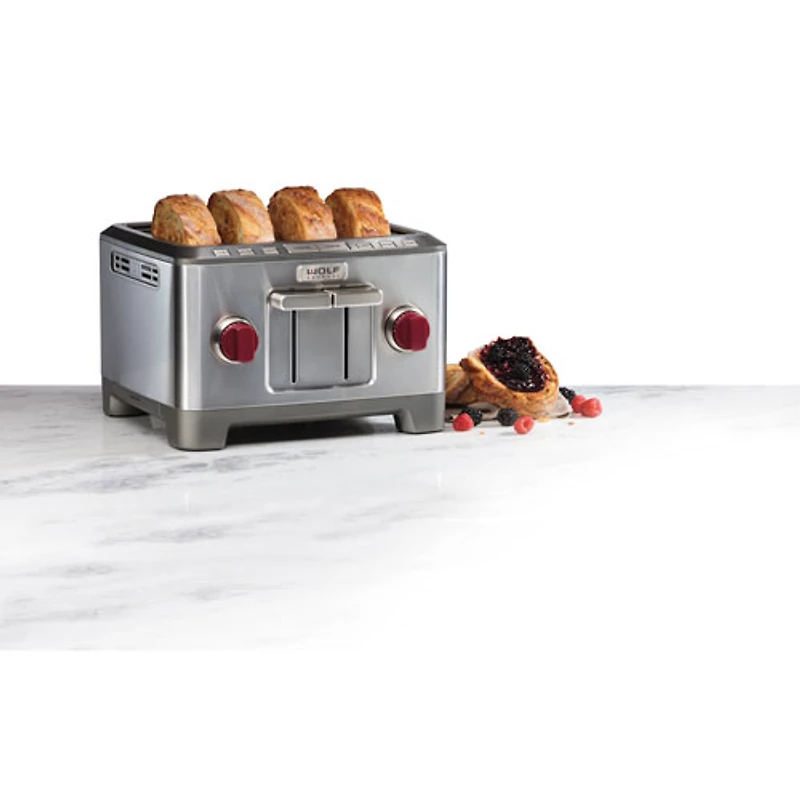 Grille-pain Gourmet de Wolf - 4 tranches - Acier inoxydable