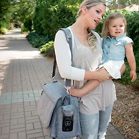 Sac à couches messager Ultra de bbluv - Gris chiné