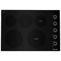 KitchenAid 30" 5-Element Electric Cooktop (KCES550HBL) - Black