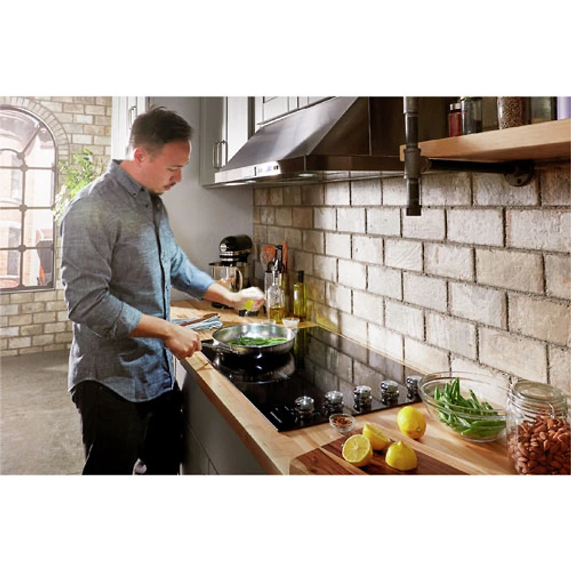 KitchenAid 30" 5-Element Electric Cooktop (KCES550HBL) - Black