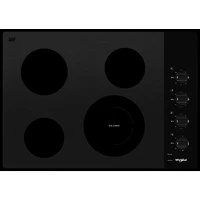 Whirlpool 30" 4-Element Electric Cooktop (WCE55US0HB) - Black
