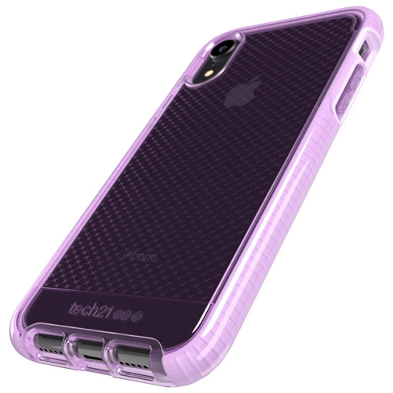 Étui souple ajusté Evo Check de Tech 21 pour iPhone XR - Orchidée
