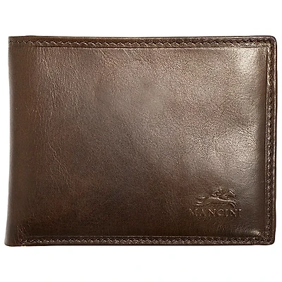 Mancini Boulder RFID Leather Coin Pocket Wallet - Brown (18-164)